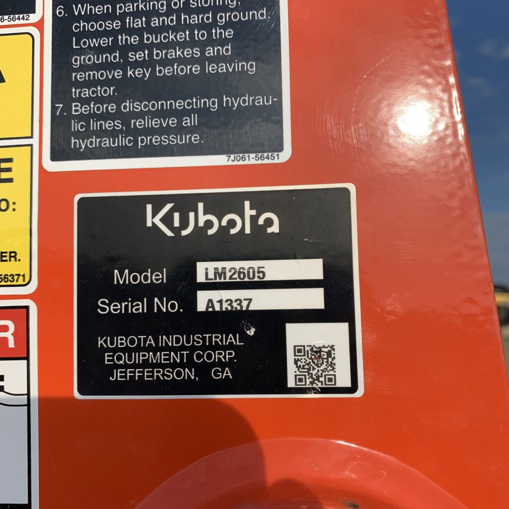2019 Kubota LM2605 Loader 3