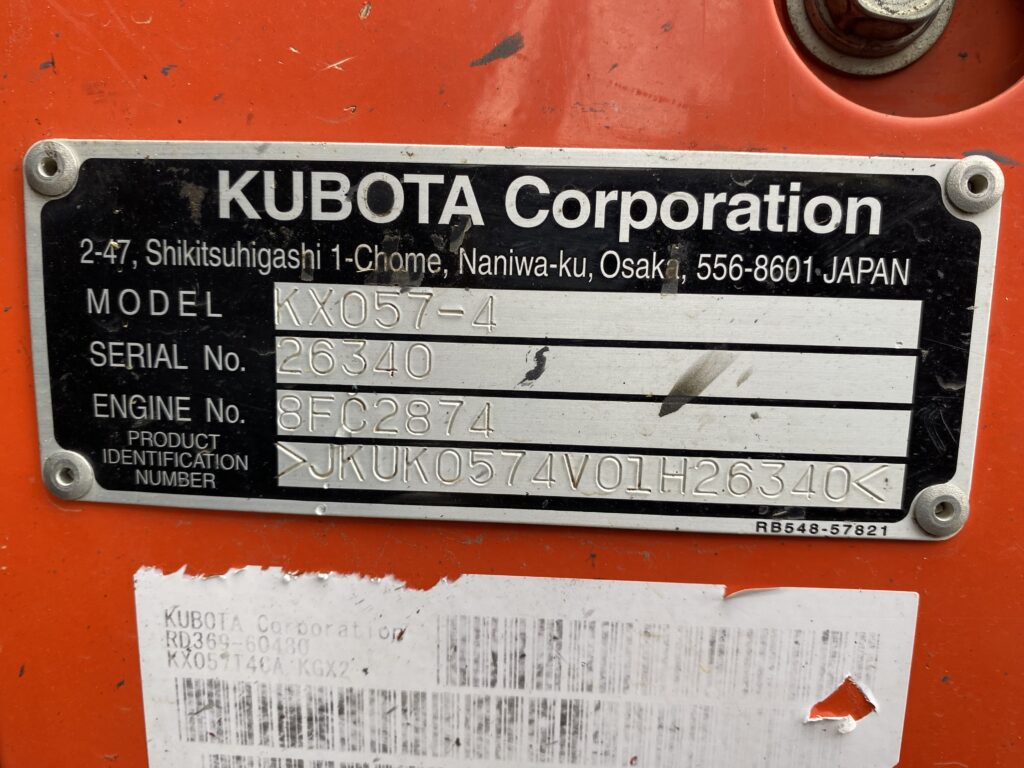 2015 Kubota KX057-4 Excavator 9
