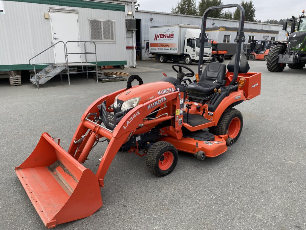 2018 Kubota BX1880 Compact Tractor with Loader, Mower Deck, Rear Weight box and Extra R4 Wheels and Tires 4