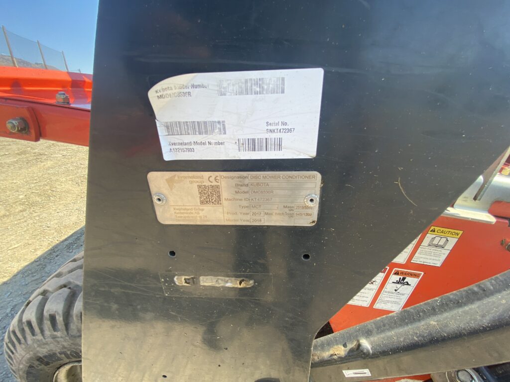 2021 Kubota DMC8536 mower conditioner 10