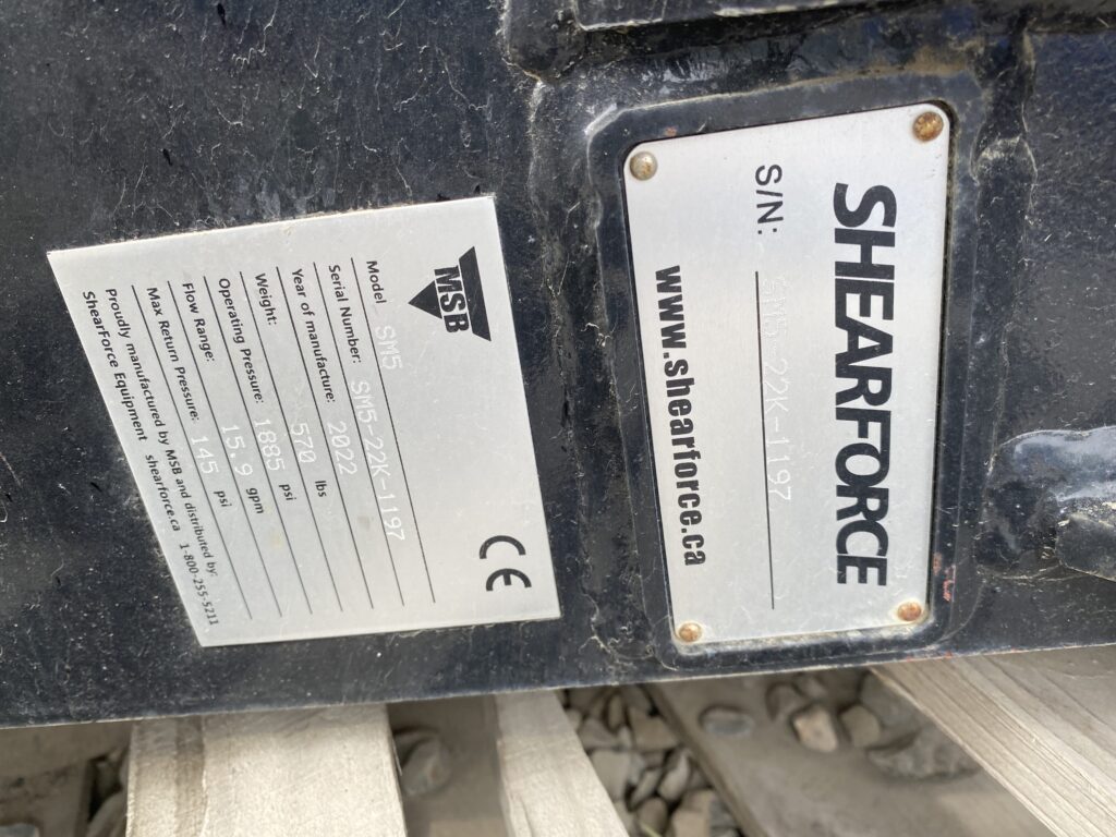 ShearForce SM5 Hydraulic Hammer 2