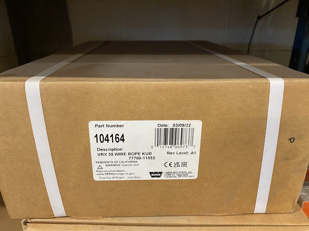 VRX35 3500lbs Steel Cable Single Row Warn winch