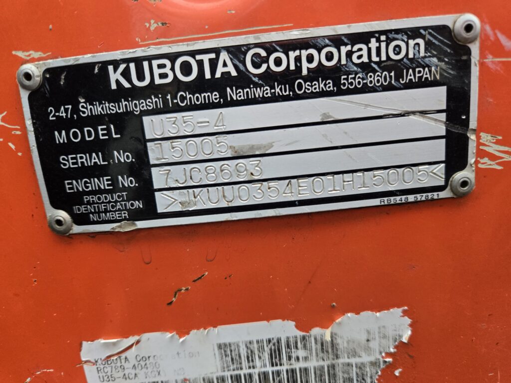 2018 Kubota U35 Excavator 12
