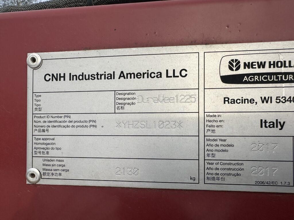 2017 New Holland Duravee 1225 Rake 6