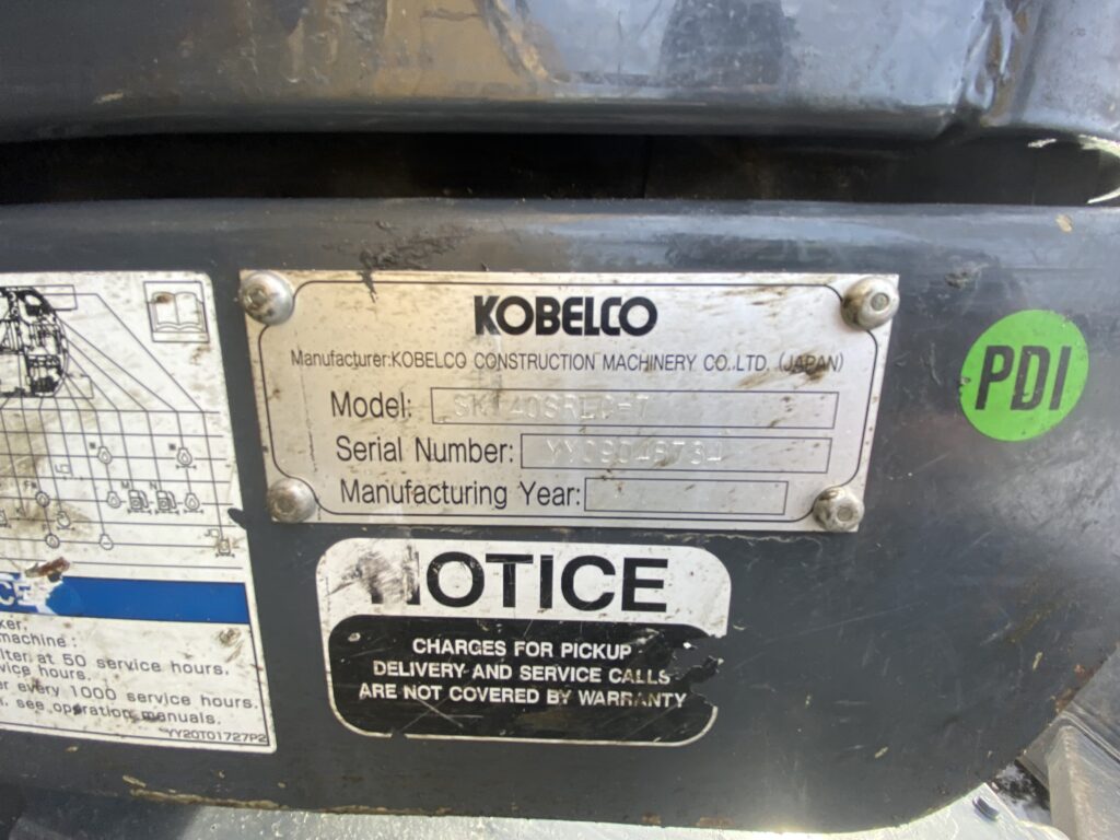 2022 Kobelco Sk140SRLC-7 Excavator 9
